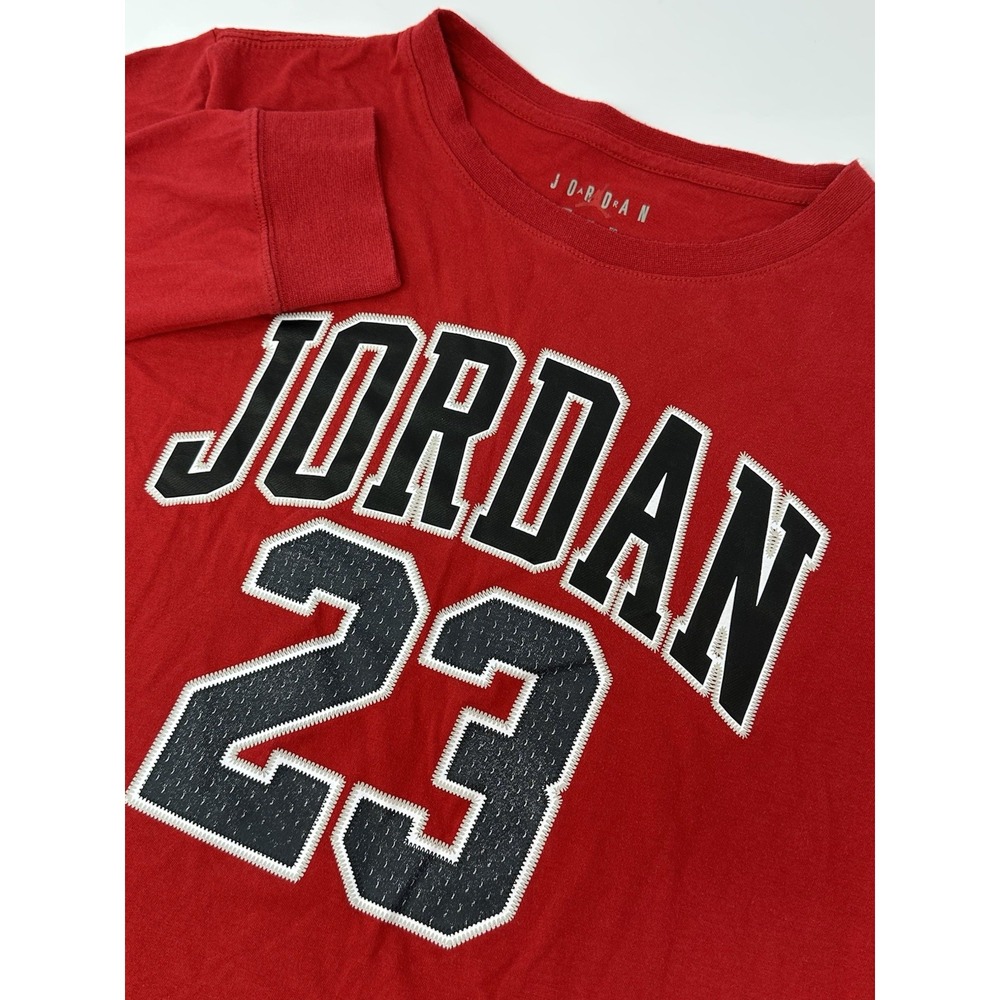 Air Jordan 23 Kids XL (13-15) Red Long Sleeve T-Shirt Michael Jordan Basketball